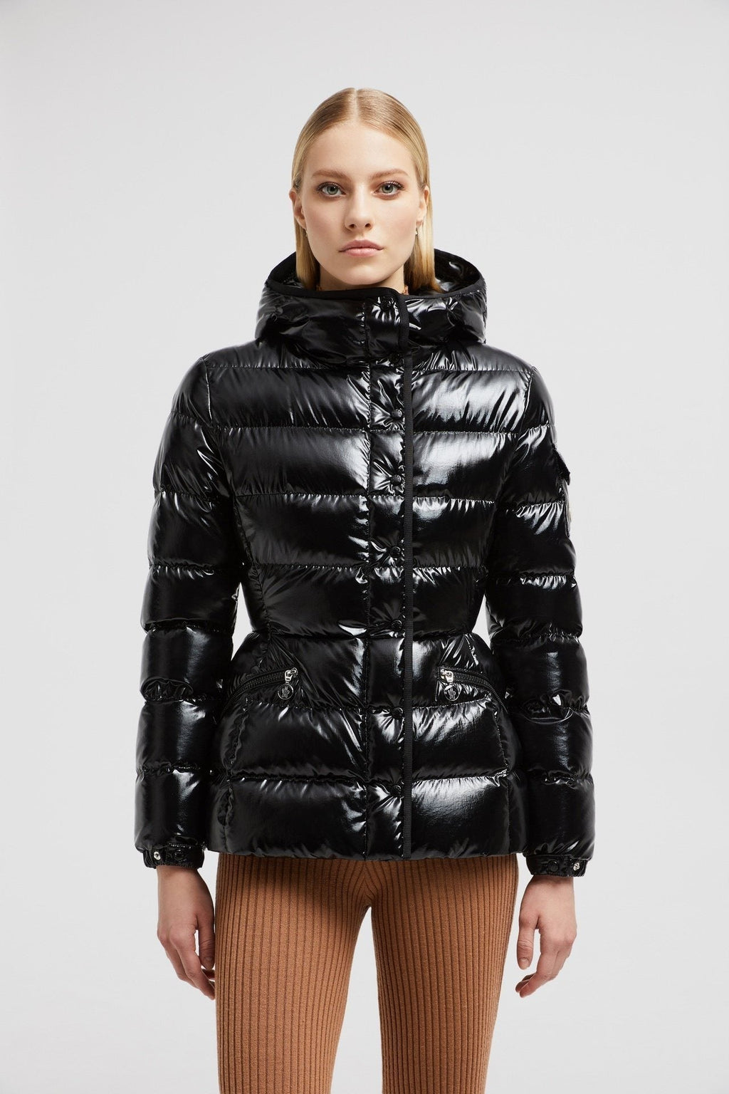 Moncler Women's Hooded Glossy Puffer Coat
