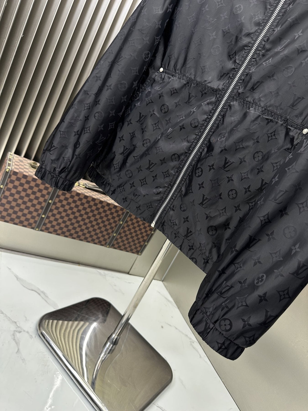 LV All-Over Monogram Zip-Front Jacket