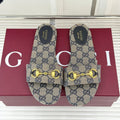 SLIDE SANDALS IN WARM BEIGE FABRIC EMBOSSED LOGO