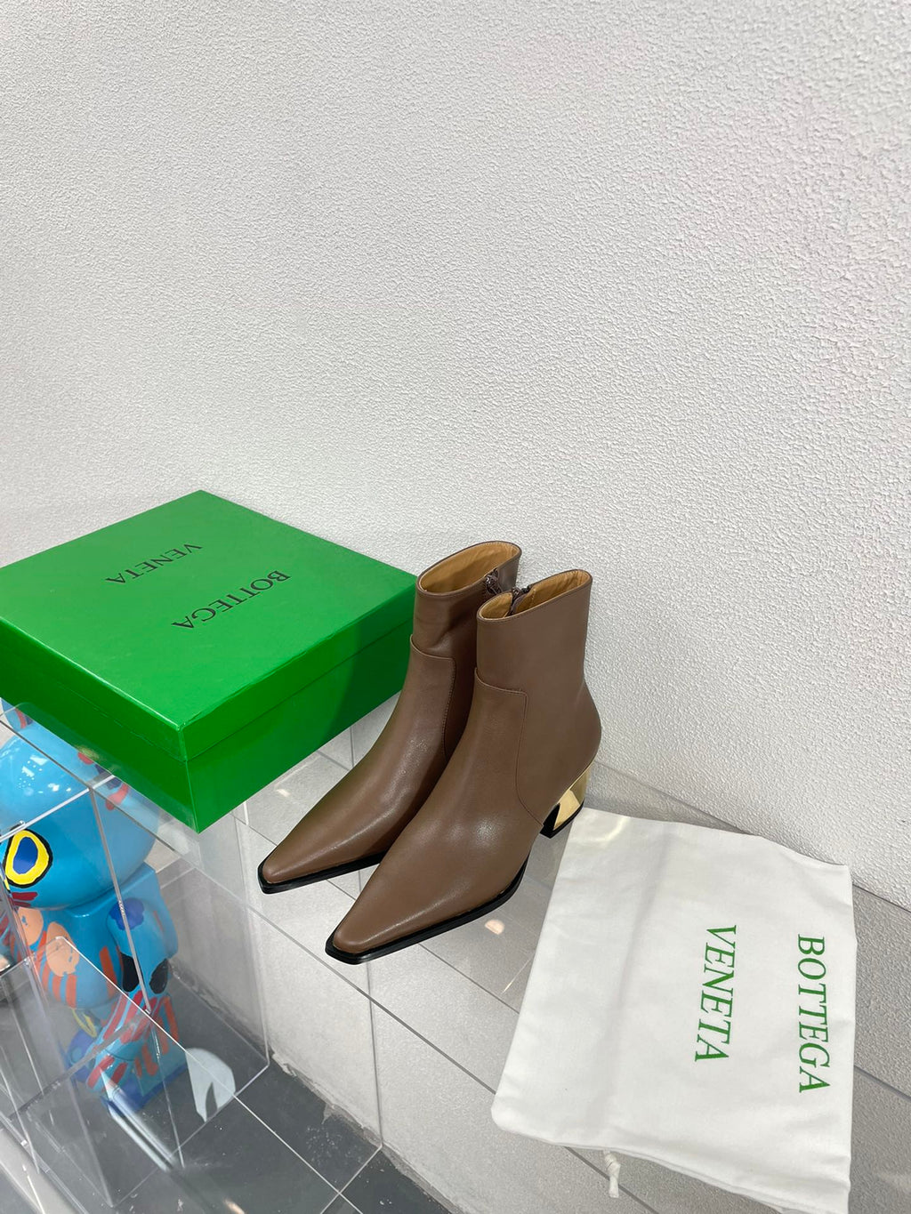 TEX ANKLE BOOT IN MEDIUM BROWN CALFSKIN