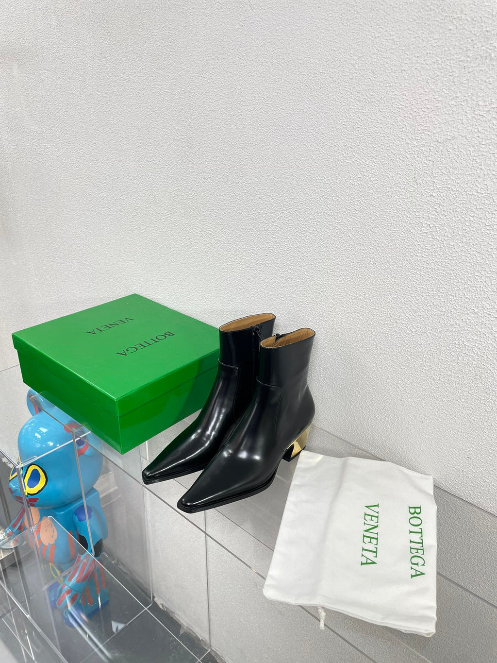 TEX ANKLE BOOT IN BLACK PATENT CALFSKIN