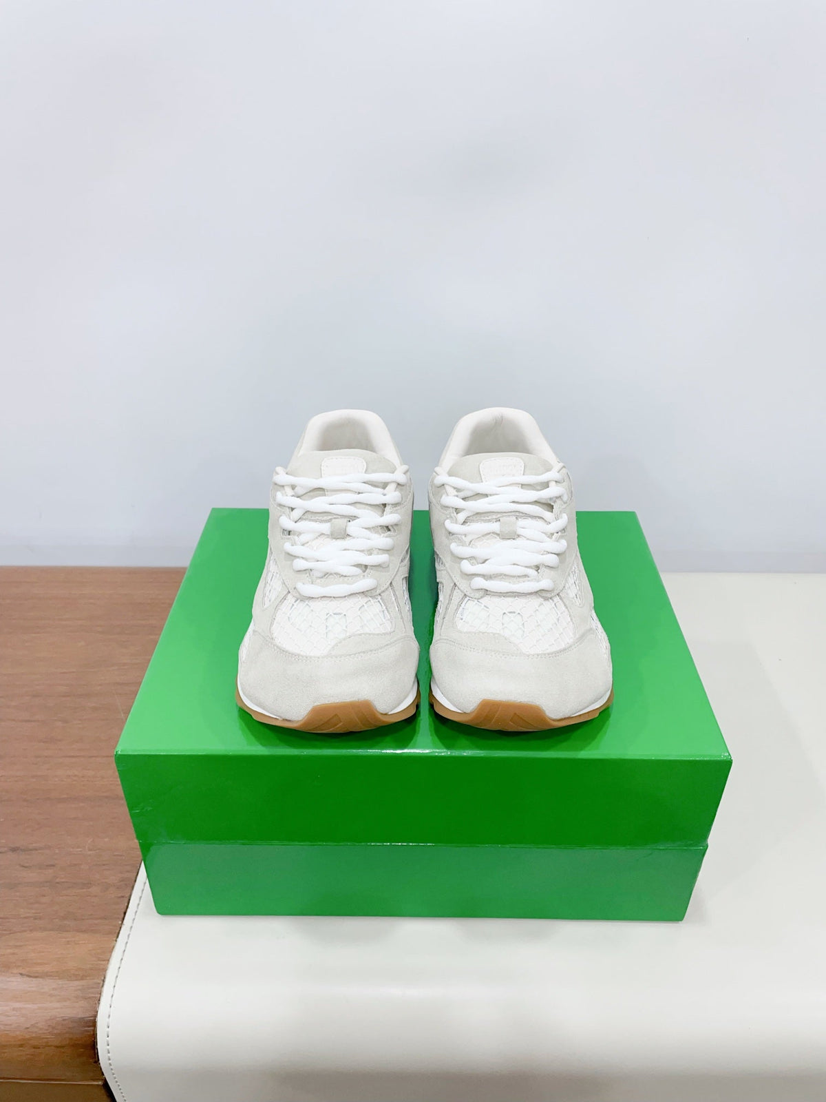 ORBIT SNEAKER IN SEA SALT SUEDE AND TECHNICAL MESH