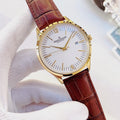 Jaeger-LeCoultre Constantin Burgundy Strap Watch