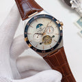 Patek Philippe Brown Leather Strap Watch