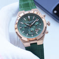 Vacheron Constantin Rose Gold Green Dial Strap Watch