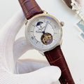 Patek Philippe Open-Heart Brown Strap Watch