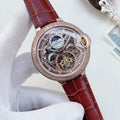 Cartier Rose Gold-Tone Skeleton Dial Watch