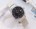 Longines Silver Black Dial Bracelet Watch